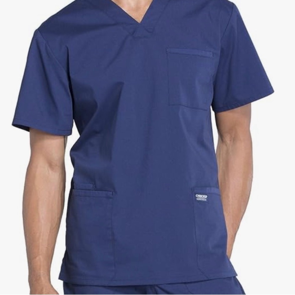 Cherokee Scrubs for Men Workwear Professionals V-Neck Four-Pocket Scrub Top
